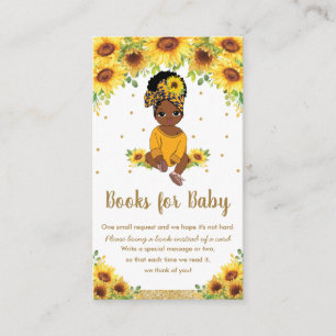 Carte D'accompagnement Sunflower Cute African American Girl Apporter un l