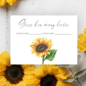 Carte D'accompagnement Sunflower Devinez combien de baisers jeu nuptiale