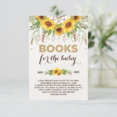 Carte D'accompagnement Sunflower Dreamcatcher Livres rustiques pour bébé (Debout devant)