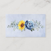 Carte D'accompagnement Sunflower Dusty Blue Floral Mariage Réception (Dos)