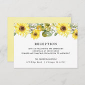 Carte D'accompagnement  Sunflower mariages (Devant / Derrière)