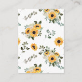 Carte D'accompagnement Sunflower Sage Greenery QR Code Mariage RSVP (Dos)