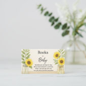 Carte D'accompagnement Sunflower & Sage Rustic Book for Baby Card (Debout devant)