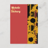 Carte D'accompagnement Sunflower Summer Gold Red Wedding QR Code (Dos)