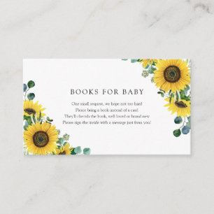 Carte D'accompagnement Sunflowers Livres pour Baby insert card