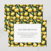 Carte D'accompagnement Sunny Lemon Mariage (Devant / Derrière)
