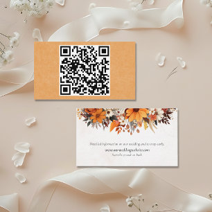 Carte D'accompagnement Sunset Autumn Floral Détails du Mariage