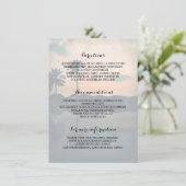Carte D'accompagnement Sunset Beach Wedding Détails - Information (Debout devant)
