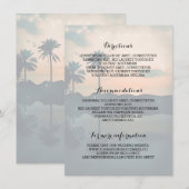 Carte D'accompagnement Sunset Beach Wedding Détails - Information (Devant / Derrière)