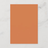 Carte D'accompagnement Sunset Orange Bold Bordure moderne Mariage (Dos)