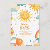 Carte D'accompagnement Sunshine Boho Sun Diapper Raffle Neutre Sexe (Devant)