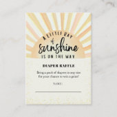 Carte D'accompagnement Sunshine Retro Summer Beach Baby Diaper Raffle (Devant)