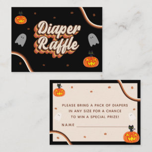 Carte D'accompagnement Super Retro Halloween Baby shower Déchets Raffle