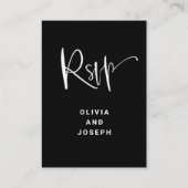 Carte D'accompagnement Superposition moderne | Mariage RSVP avec code QR (Dos)