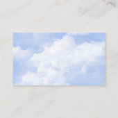 Carte D'accompagnement Sur Cloud Neuf Baby shower Bleu Déchets Raffin (Dos)