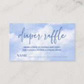 Carte D'accompagnement Sur Cloud Neuf Baby shower Bleu Déchets Raffin (Devant)