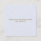 Carte D'accompagnement Sur la lune Bébé Baby shower à thème céleste (Dos)