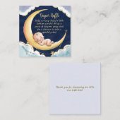 Carte D'accompagnement Sur la lune Bébé Baby shower à thème céleste (Devant / Derrière)