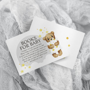 Carte D'accompagnement Sur la Lune Teddy Bear Grey Livres pour bébé