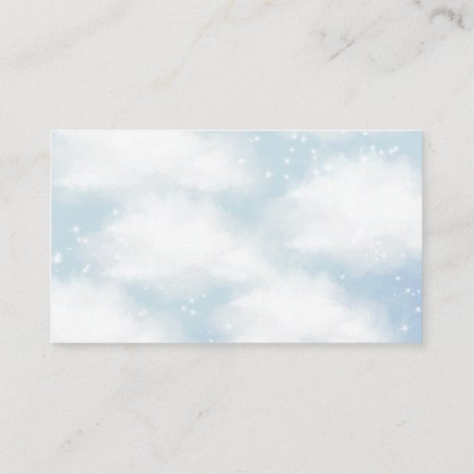 Carte D'accompagnement Sur Nuage Neuf Nuages Dreamy Livres Bleus Pour Béb (Dos)