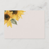 Carte D'accompagnement SUTTON Sunflower Mariage Honeymoon Fund Code QR (Dos)