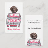 Carte D'accompagnement Sweater Glossy Grizzly Ugly Christmas (Devant / Derrière)