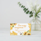Carte D'accompagnement Sweet As Can Bee Honeycomb Gueting Game Card (Debout devant)