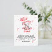 Carte D'accompagnement Sweet Baby Elephant Baby shower (Debout devant)