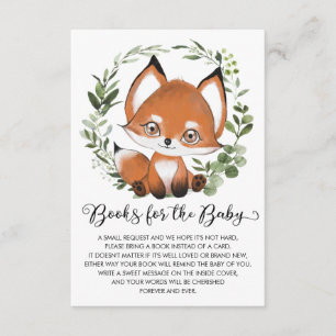 Carte D'accompagnement Sweet Baby Fox Woodland Green Livre pour bébé