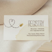 Carte D'accompagnement Sweet Bumblebee Mama to Bee Baby shower Registry
