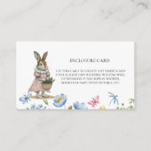 Carte D'accompagnement Sweet Bunny Elegant Floral Insert Card (Devant)