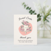 Carte D'accompagnement Sweet Cake Watercolor Bakery Insert Card (Debout devant)