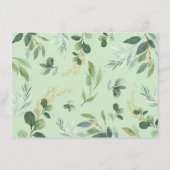 Carte D'accompagnement Sweet Greenery Gold Elephant Baby Diaper Raffle (Dos)