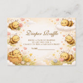 Carte D'accompagnement Sweet Honey Bee Baby Shower Diapper Raffle (Devant)