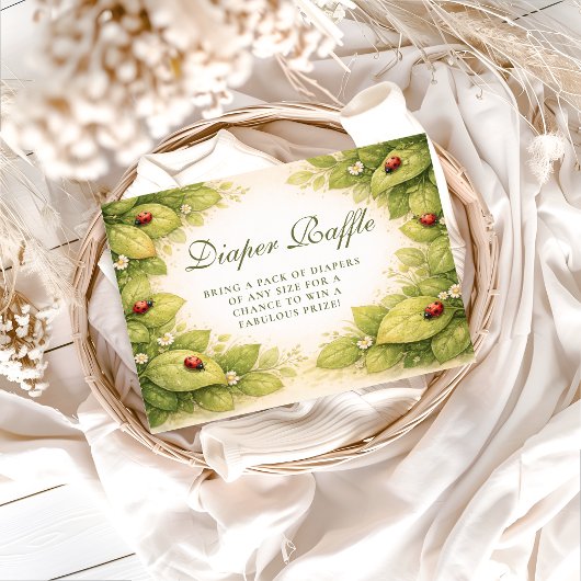 Carte D'accompagnement Sweet Ladybug Spring Diapper Raffle