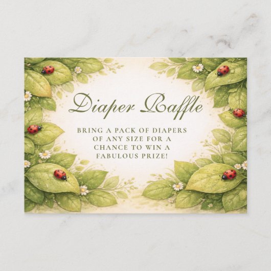 Carte D'accompagnement Sweet Ladybug Spring Diapper Raffle (Devant)