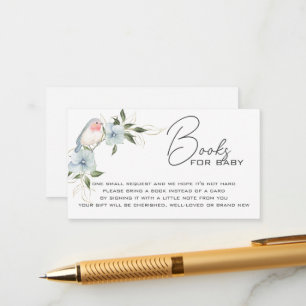 Carte D'accompagnement Sweet Little Bird and Flowers Livres pour bébé