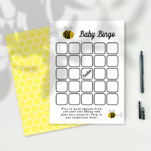 Carte D'accompagnement Sweet Little Honey Bee Baby shower Bingo Jeu