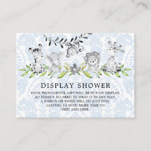 Carte D'accompagnement Sweet Safari Animaux Baby shower Cadeau