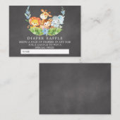 Carte D'accompagnement Sweet Safari Baby shower Déchets Raffle Billet (Devant / Derrière)