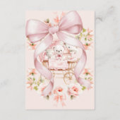 Carte D'accompagnement Sweet Teddy Bear Nursery Floral Insert (Dos)
