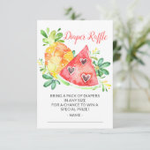 Carte D'accompagnement Sweet Watermelon Baby shower Déchets Raffle (Debout devant)