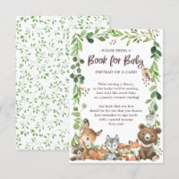 Sweet Woodland Animaux Livre pour Baby Card
