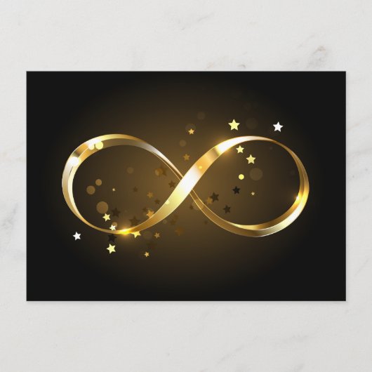 Carte D'accompagnement Symbole de l'infini doré (Devant)