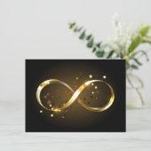 Carte D'accompagnement Symbole de l'infini doré (Debout devant)