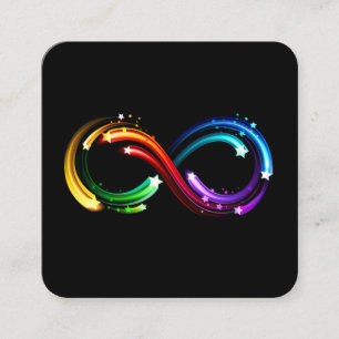 Carte D'accompagnement Symbole d'infini de comètes arc-en-ciel