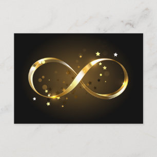Carte D'accompagnement Symbole d'infini doré