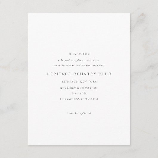 Carte D'accompagnement Symbole Gold Infinity Minimal Chic (Devant)