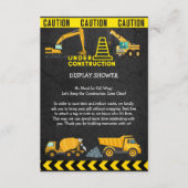 Carte D'accompagnement Tableau de bord en construction Baby shower (Devant)