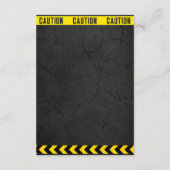 Carte D'accompagnement Tableau de bord en construction Baby shower (Dos)